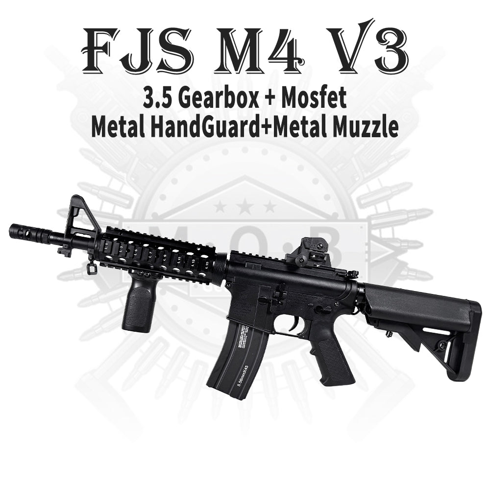 FJS M4A1 CQBR V3 Metal HandGuard/Magazine High End Premium Gel Blaster