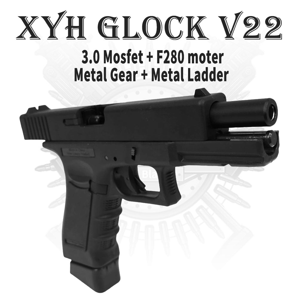 XYH Electric Glock G22 Gel Blaster Pistol With Mosfet / Laser Target Pistol