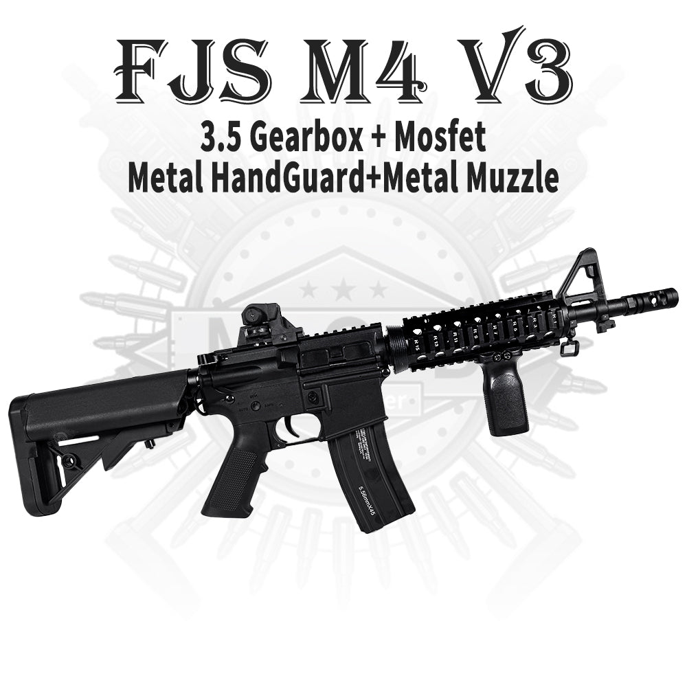 FJS M4A1 CQBR V3 Metal HandGuard/Magazine High End Premium Gel Blaster