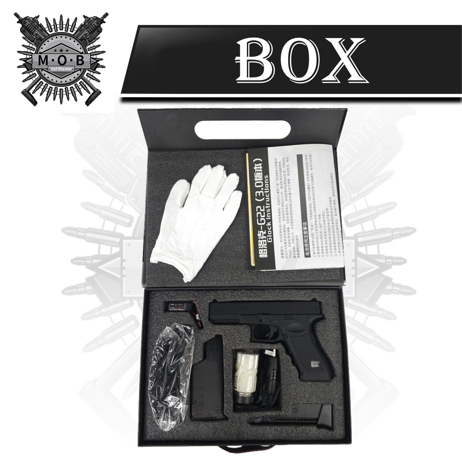 XYH Electric Glock G22 Gel Blaster Pistol With Mosfet / Laser Target Pistol