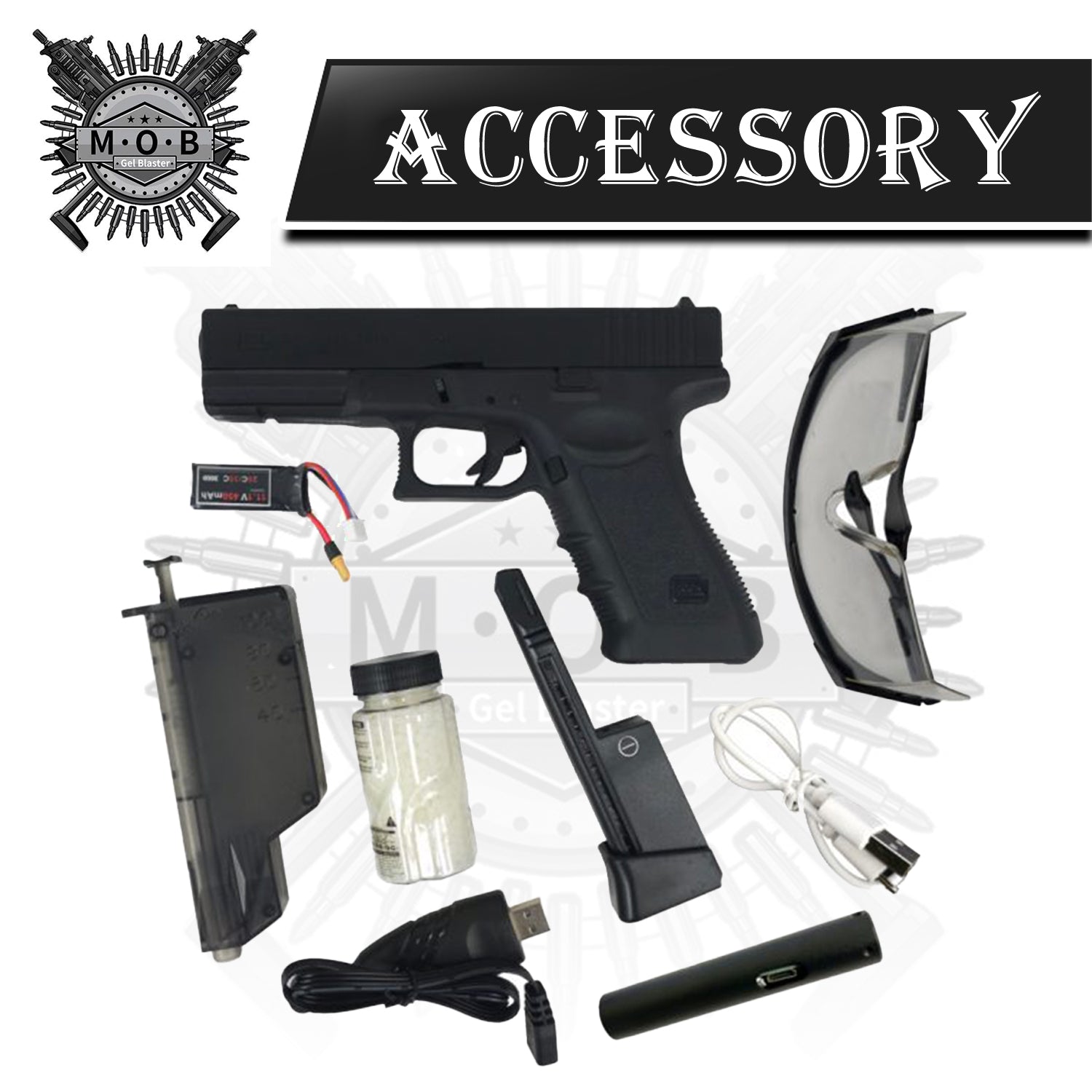 XYH Electric Glock G22 Gel Blaster Pistol With Mosfet / Laser Target Pistol